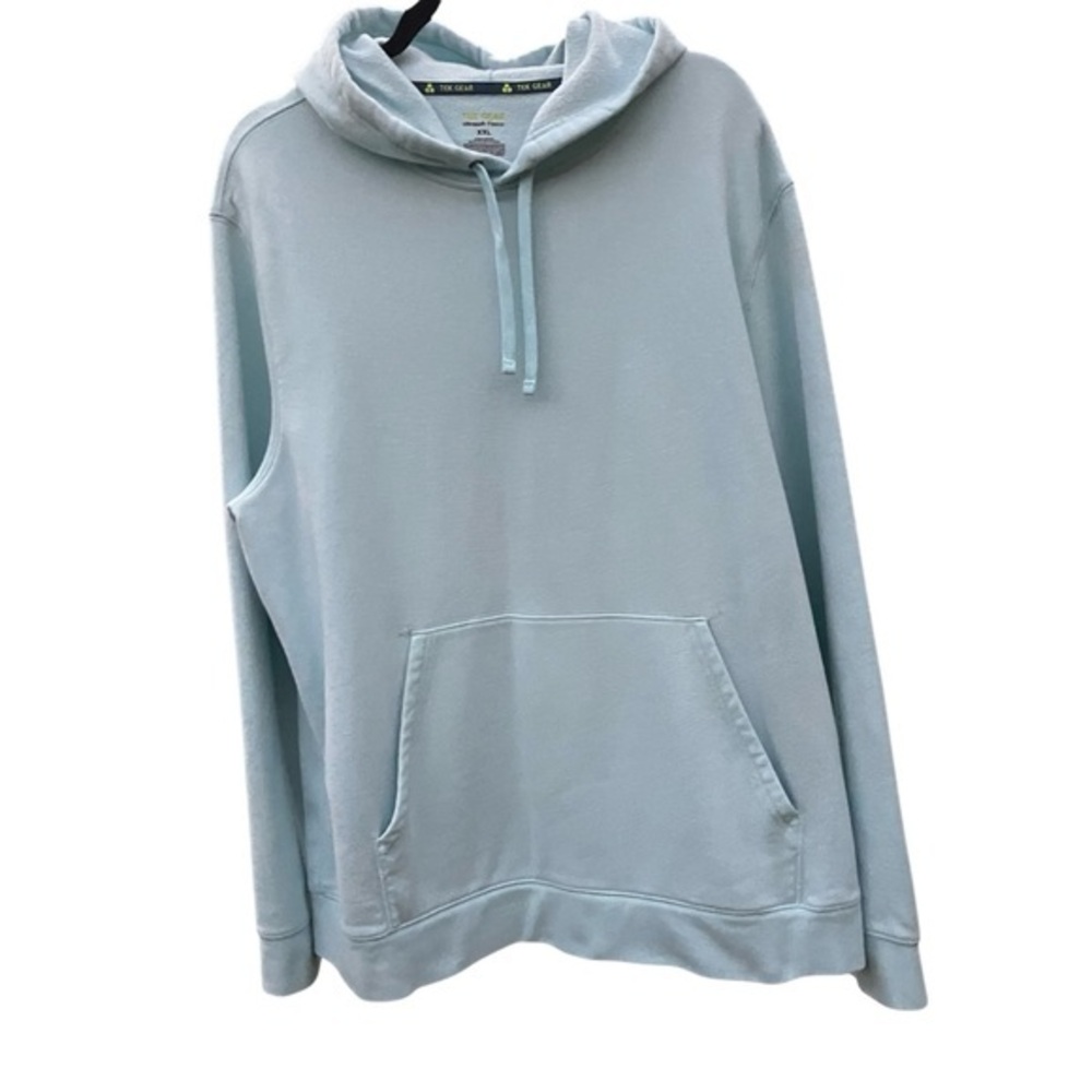 Tek Gear Mens Ultrasoft Fleece Hoodie - Light Blue Activewear Casual Y2K